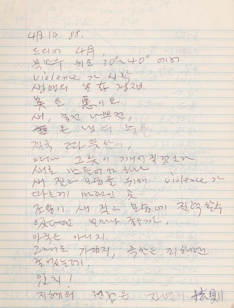 1988년 김차섭 구상노트 10