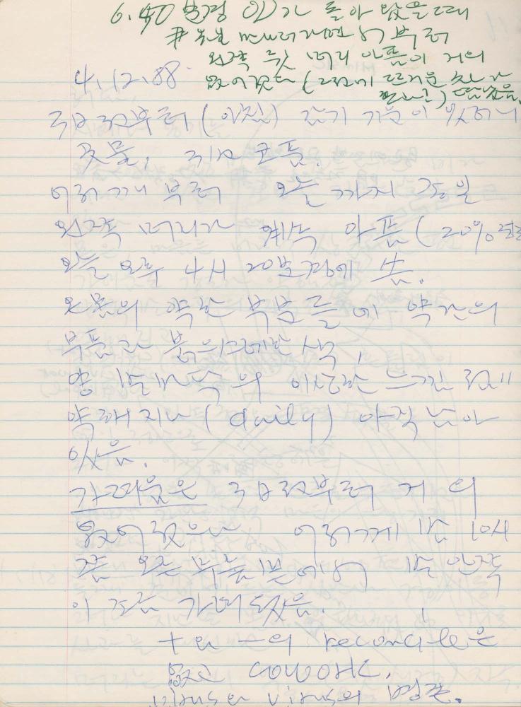 1988년 김차섭 구상노트 10