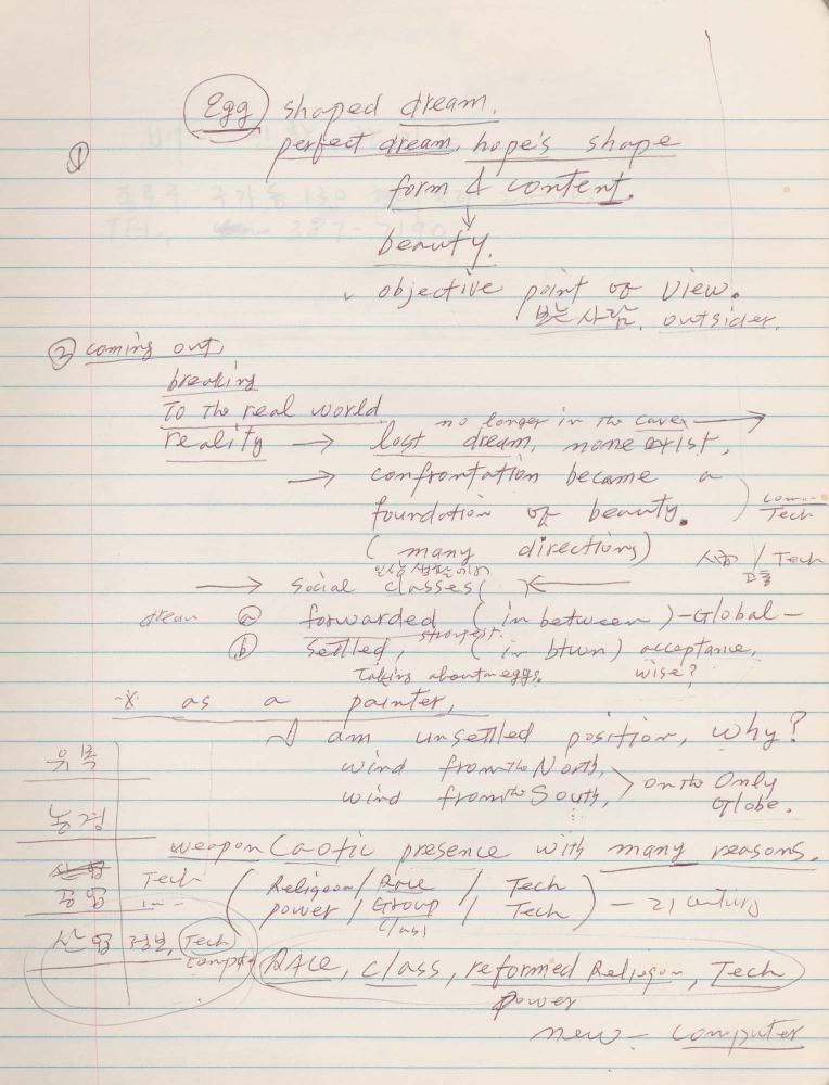1988년 김차섭 구상노트 10