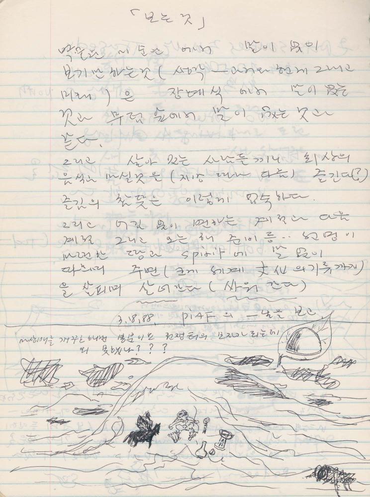 1988년 김차섭 구상노트 10