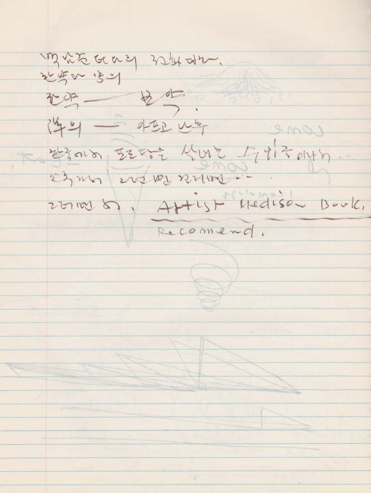 1988년 김차섭 구상노트 10