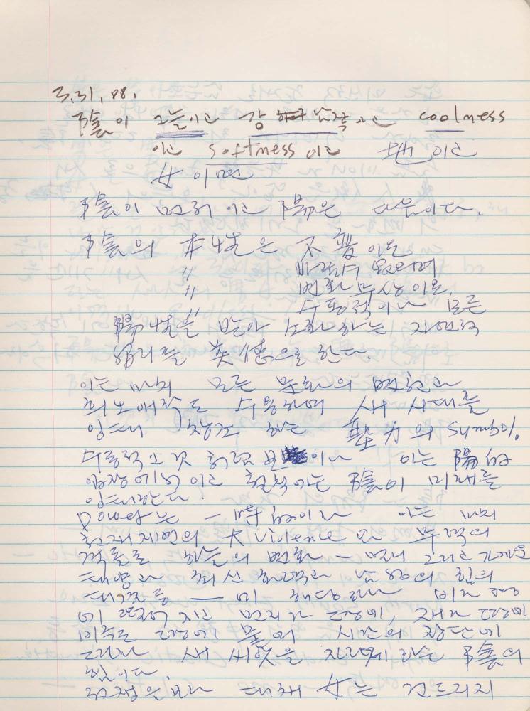 1988년 김차섭 구상노트 10