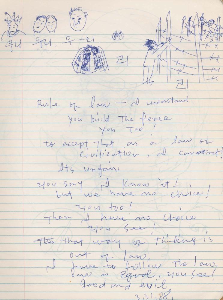 1988년 김차섭 구상노트 10