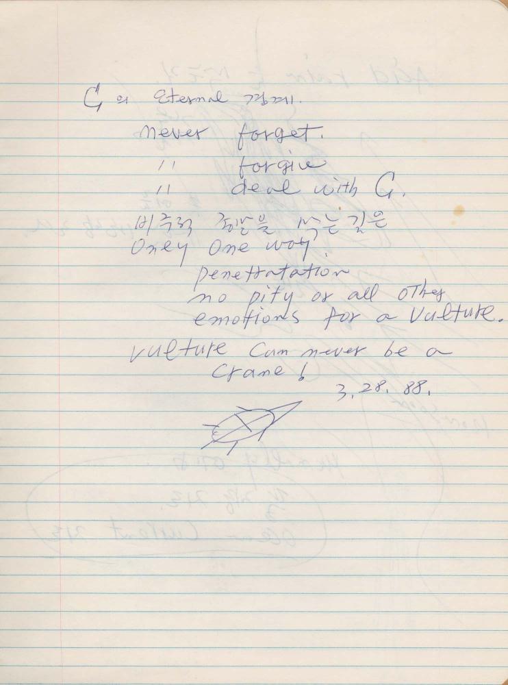 1988년 김차섭 구상노트 10