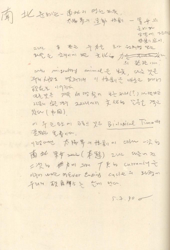 1990년 김차섭 구상노트 1