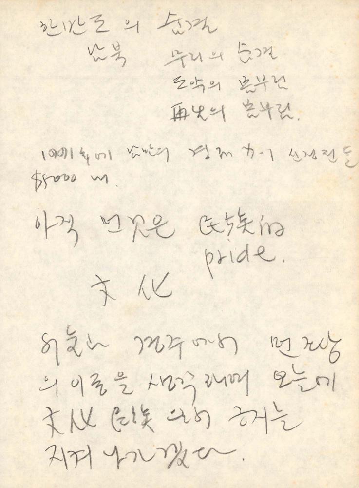 1988년 김차섭 구상노트 3