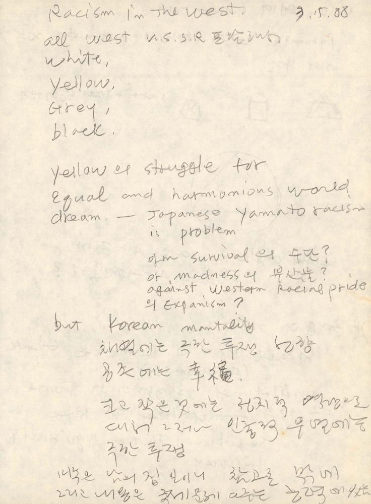 1988년 김차섭 구상노트 3