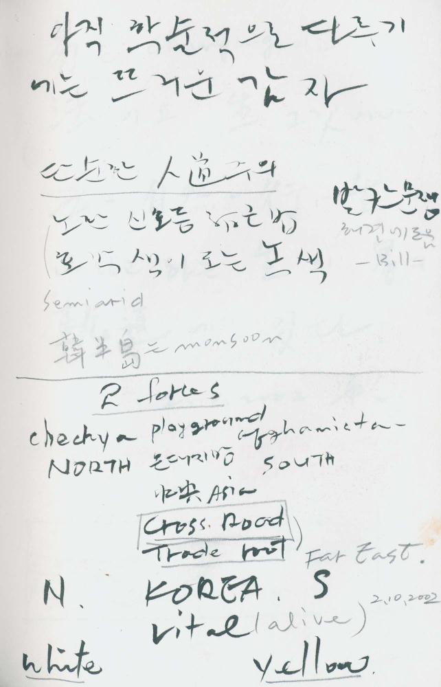 2000년 김차섭 구상노트 1