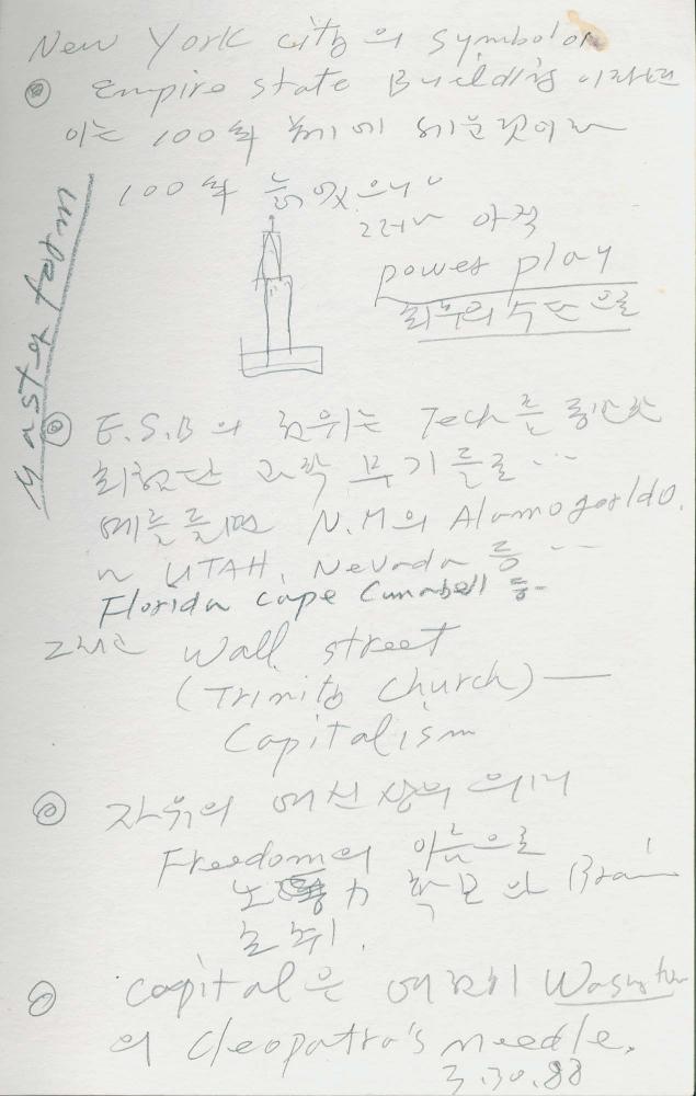 1988년 김차섭 구상노트 4