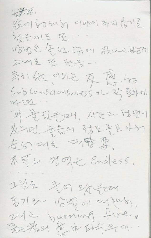 1988년 김차섭 구상노트 4