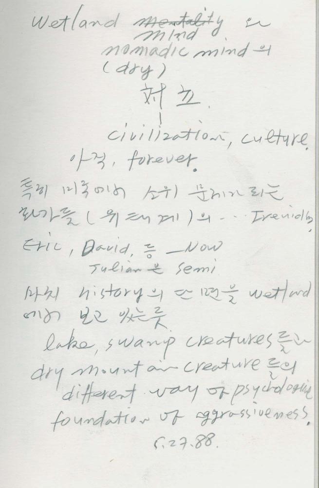 1988년 김차섭 구상노트 4