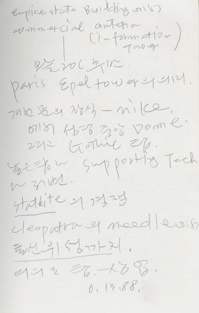 1988년 김차섭 구상노트 4