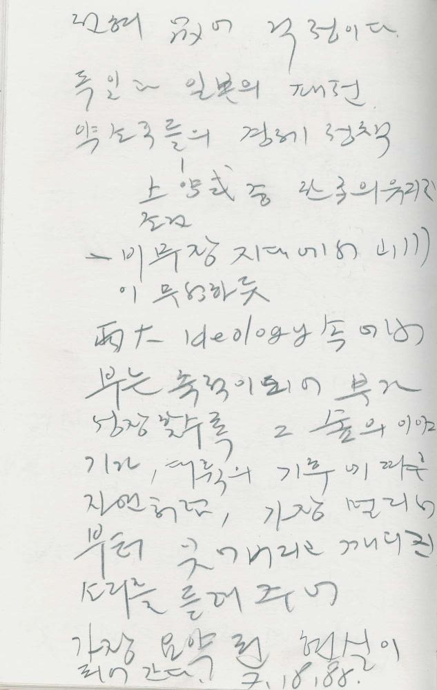 1988년 김차섭 구상노트 4