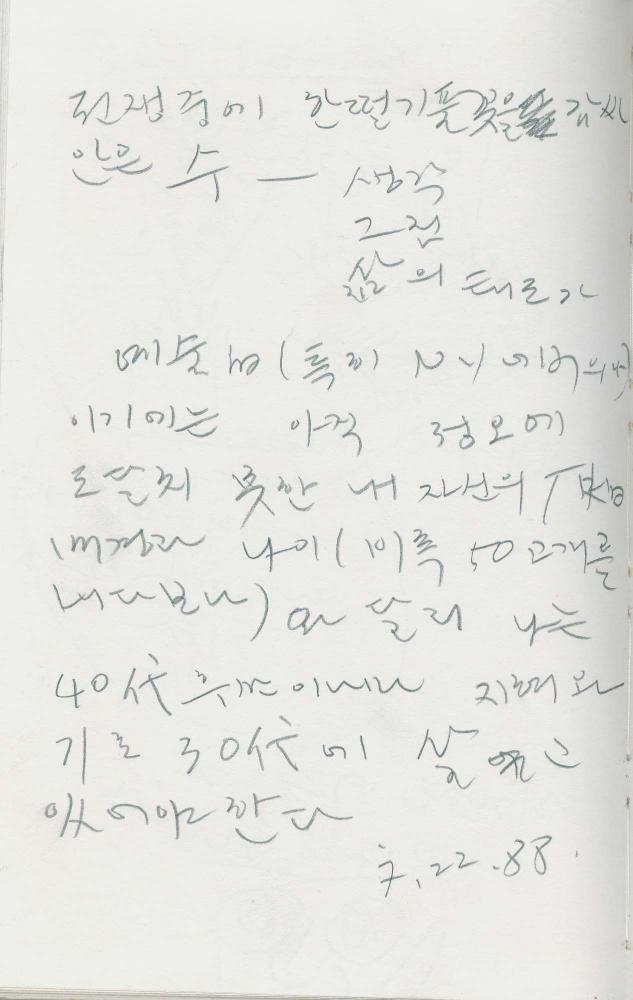 1988년 김차섭 구상노트 4
