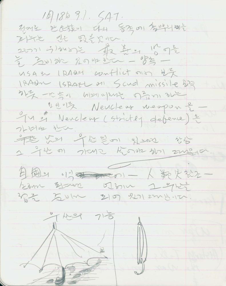 1991년 김차섭 구상노트 1