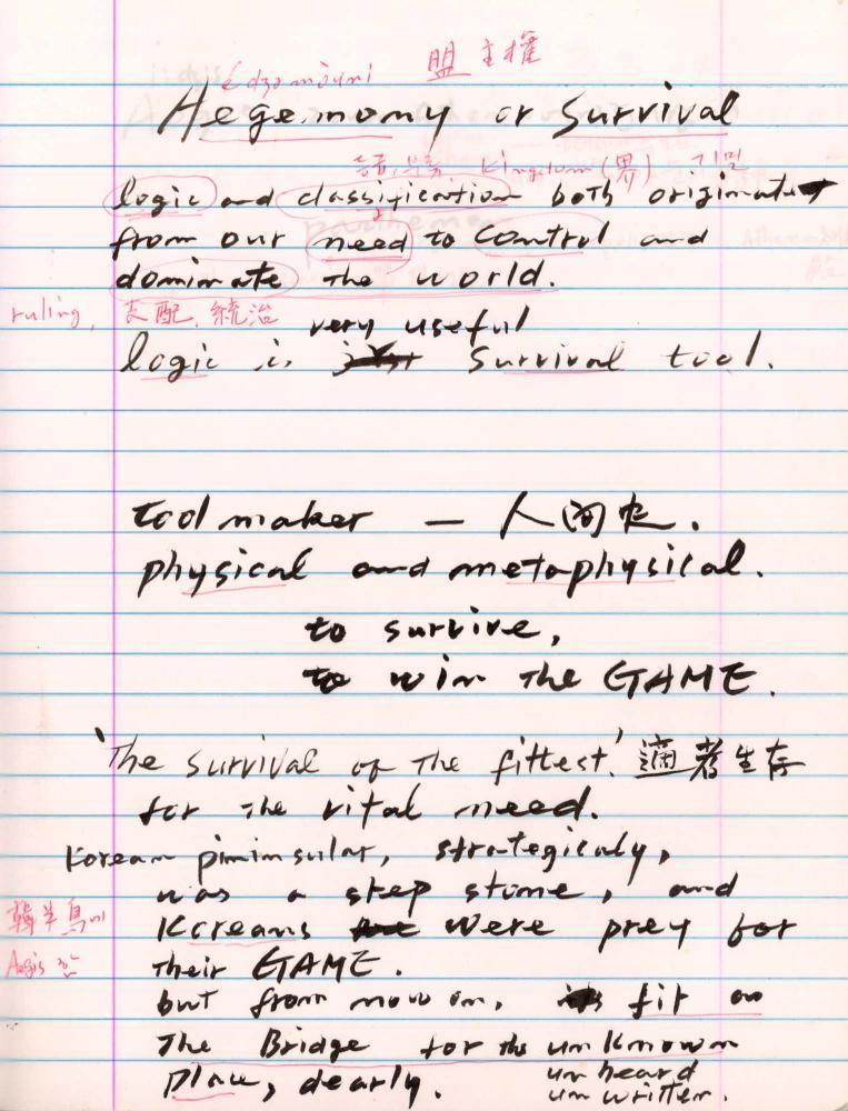 2004년 전후의 김차섭 구상노트