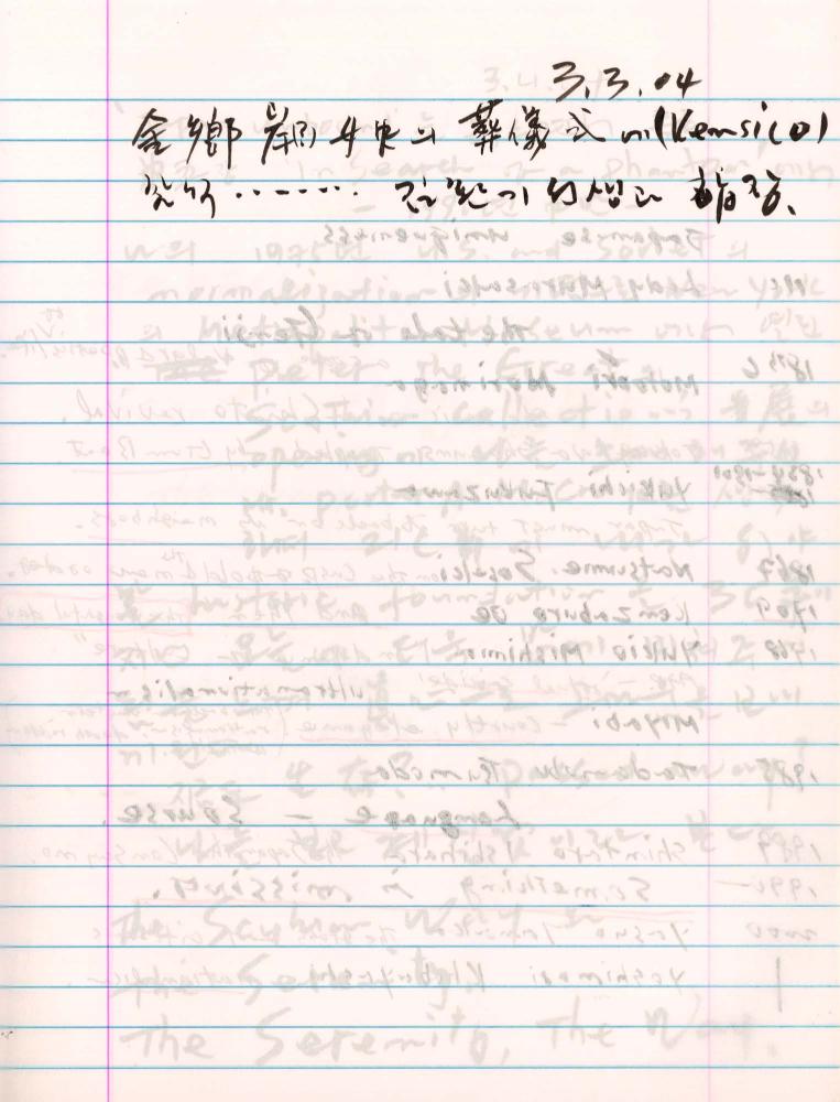 2004년 전후의 김차섭 구상노트