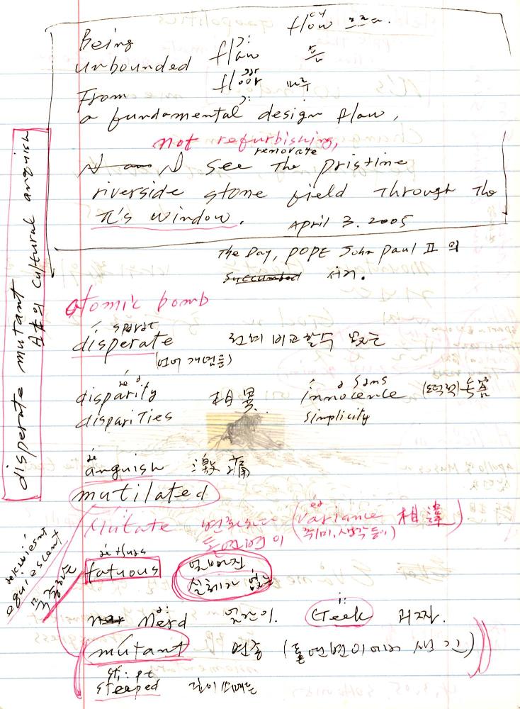 2005년 전후의 김차섭 구상노트 1
