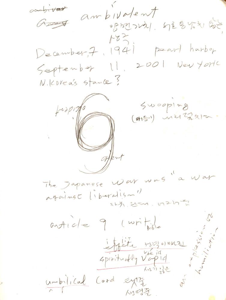 2003년 전후의 김차섭 구상노트 1