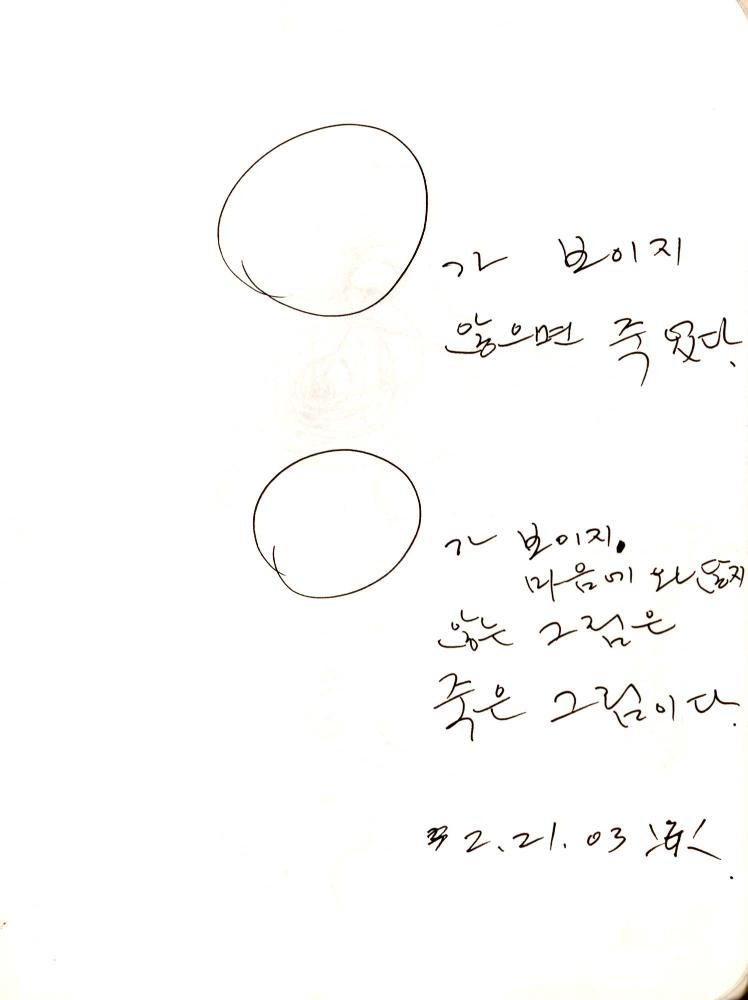 2003년 전후의 김차섭 구상노트 1