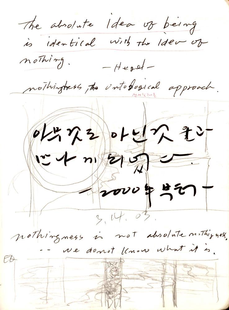 2003년 전후의 김차섭 구상노트 1