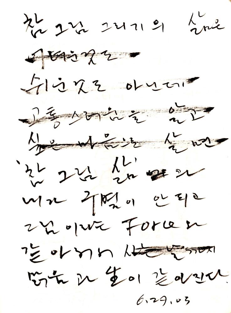 2003년 전후의 김차섭 구상노트 1