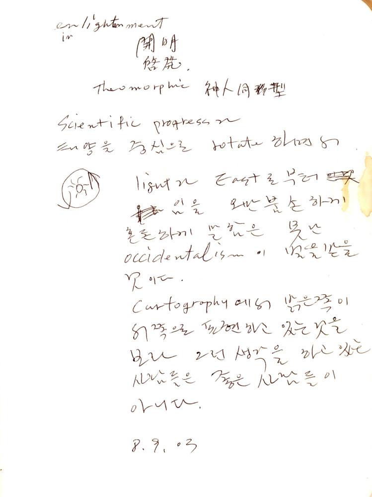 2003년 전후의 김차섭 구상노트 1