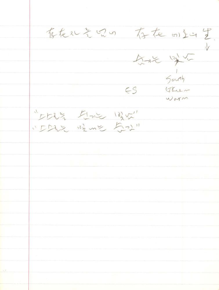 1999년 김차섭 구상노트 1