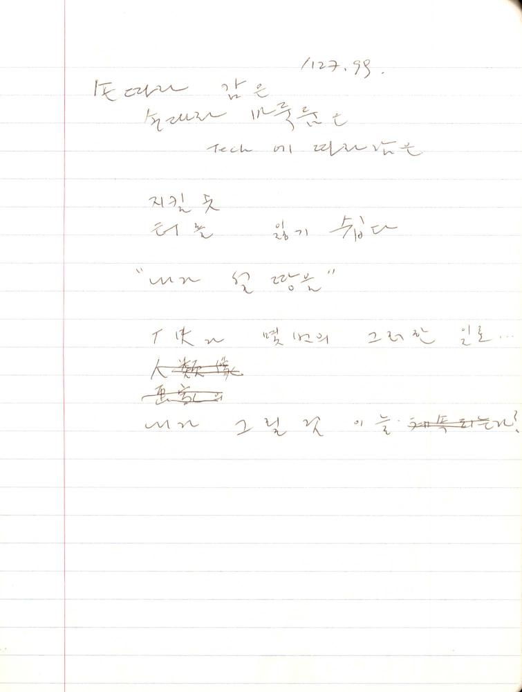 1999년 김차섭 구상노트 1