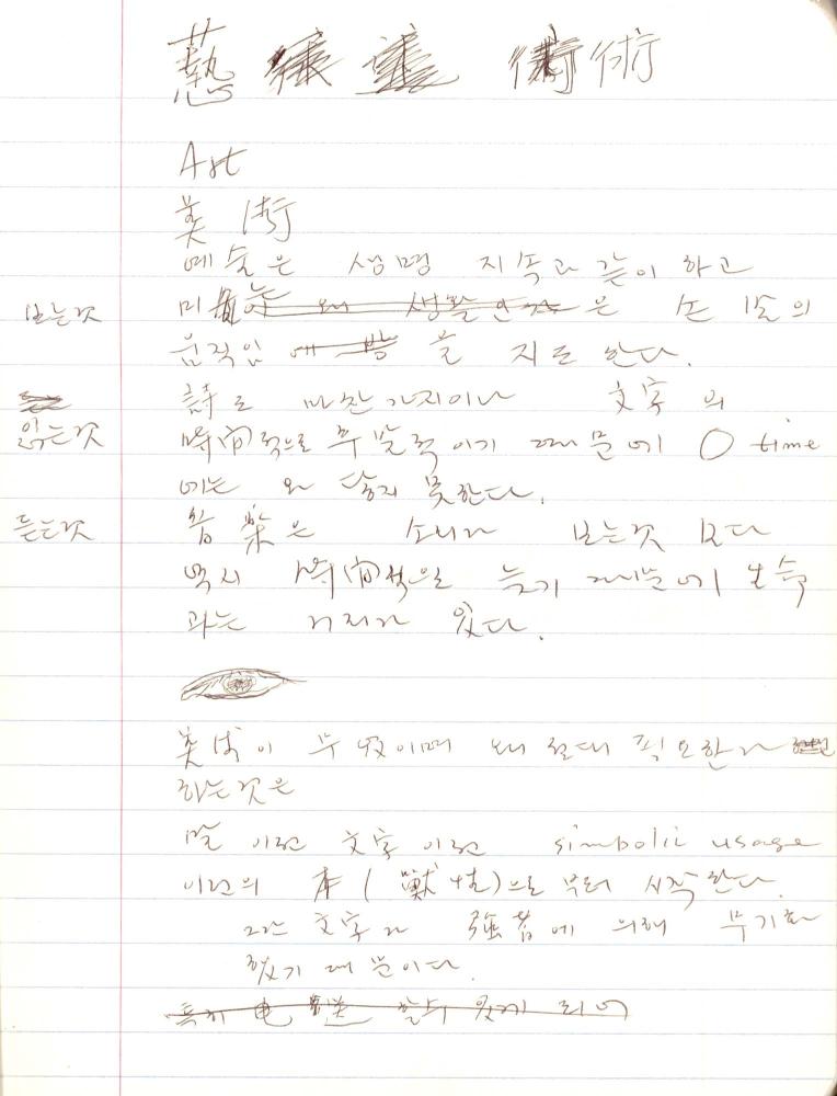 1999년 김차섭 구상노트 1