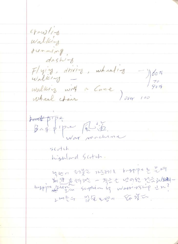 1999년 김차섭 구상노트 1