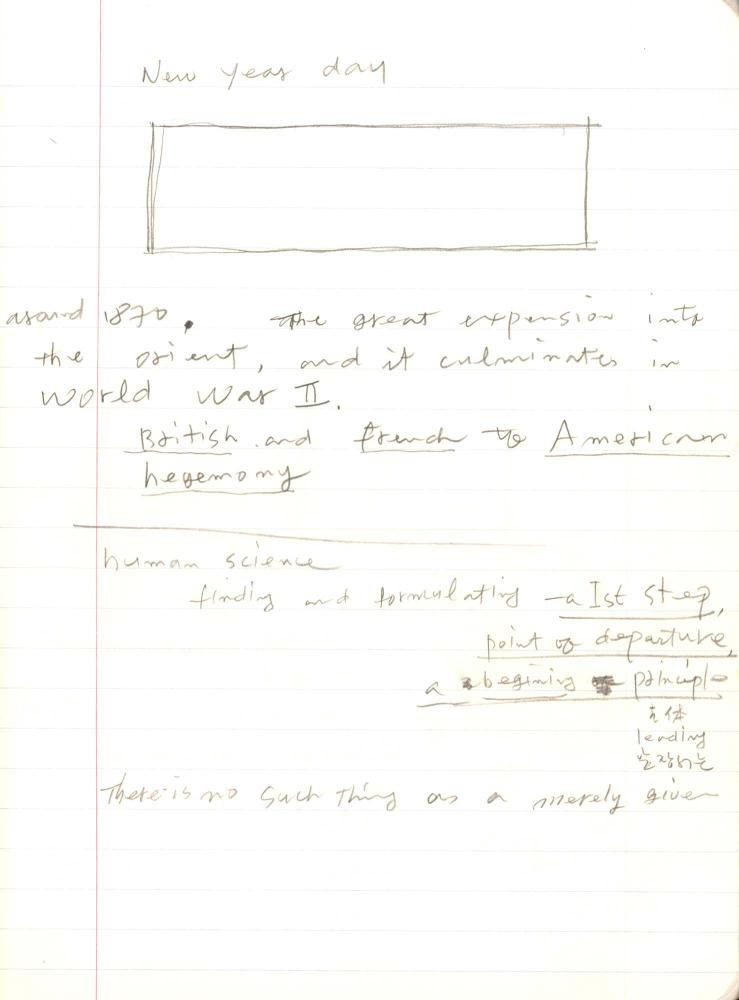 1999년 김차섭 구상노트 1