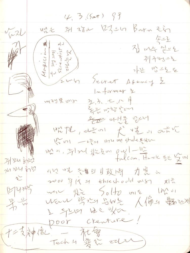1999년 김차섭 구상노트 1