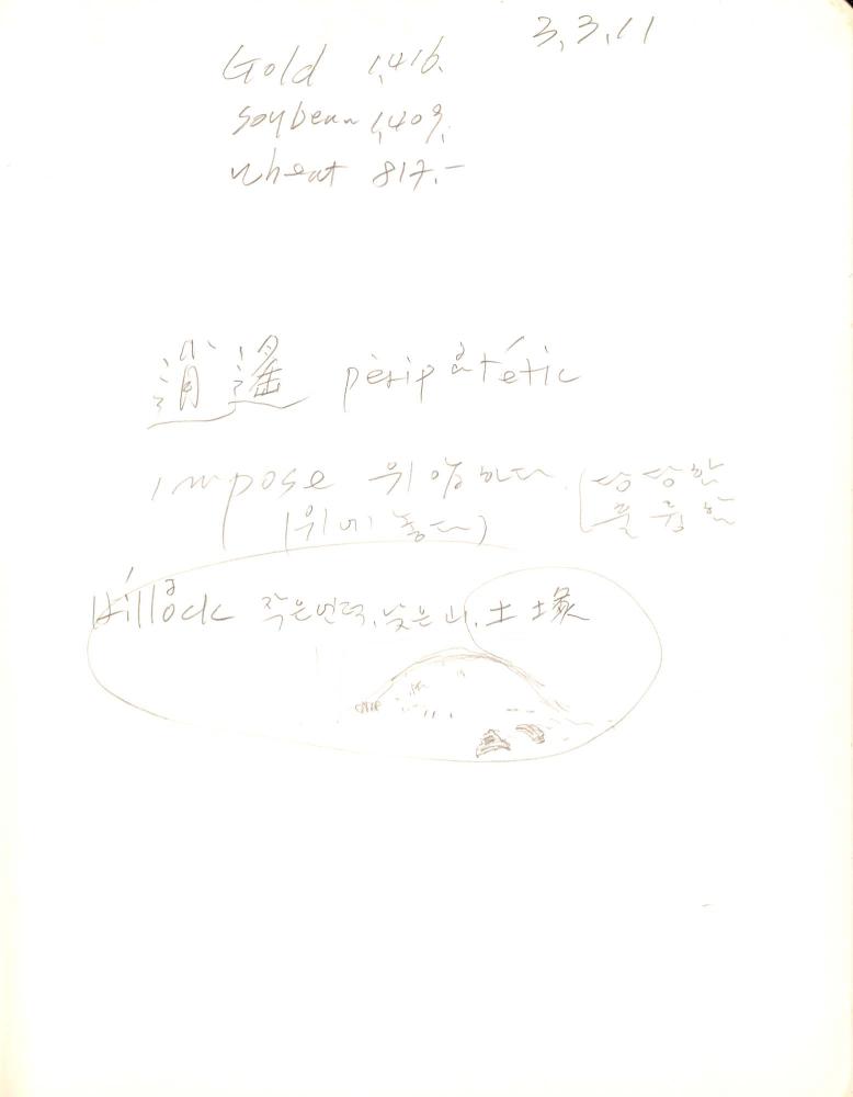 2009년 전후의 김차섭 구상노트