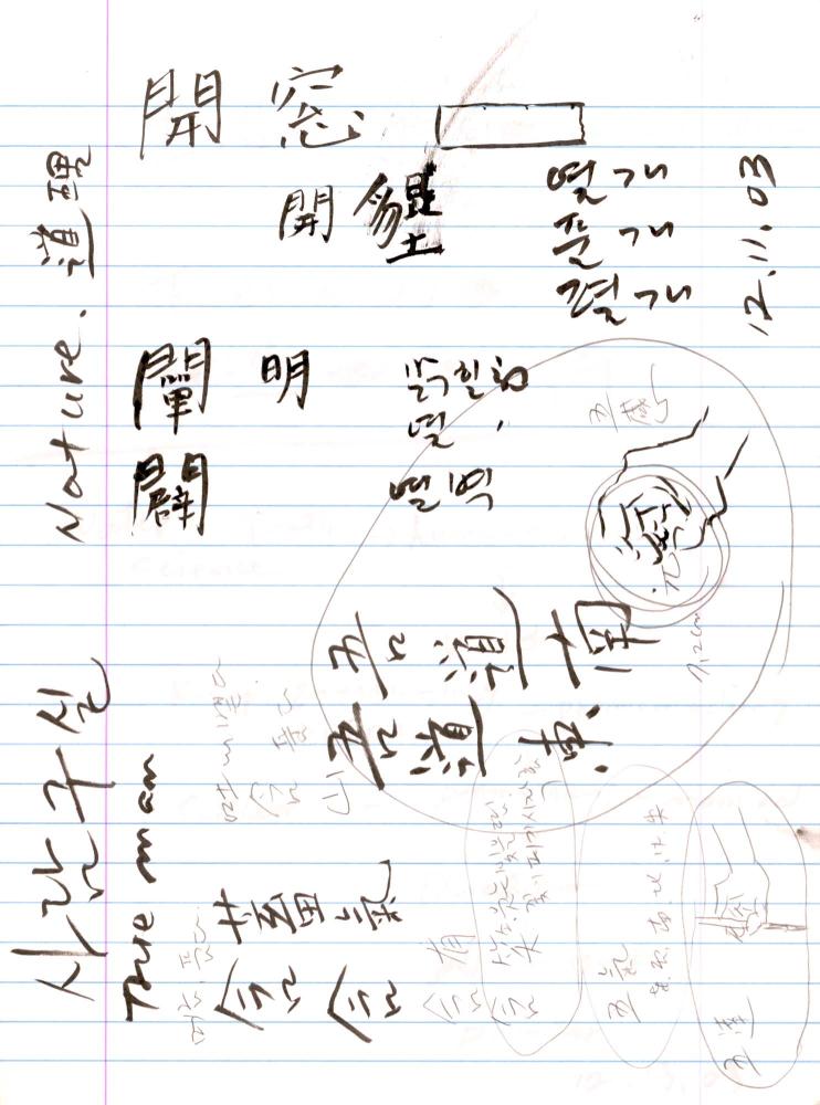 2003년 전후의 김차섭 구상노트 2