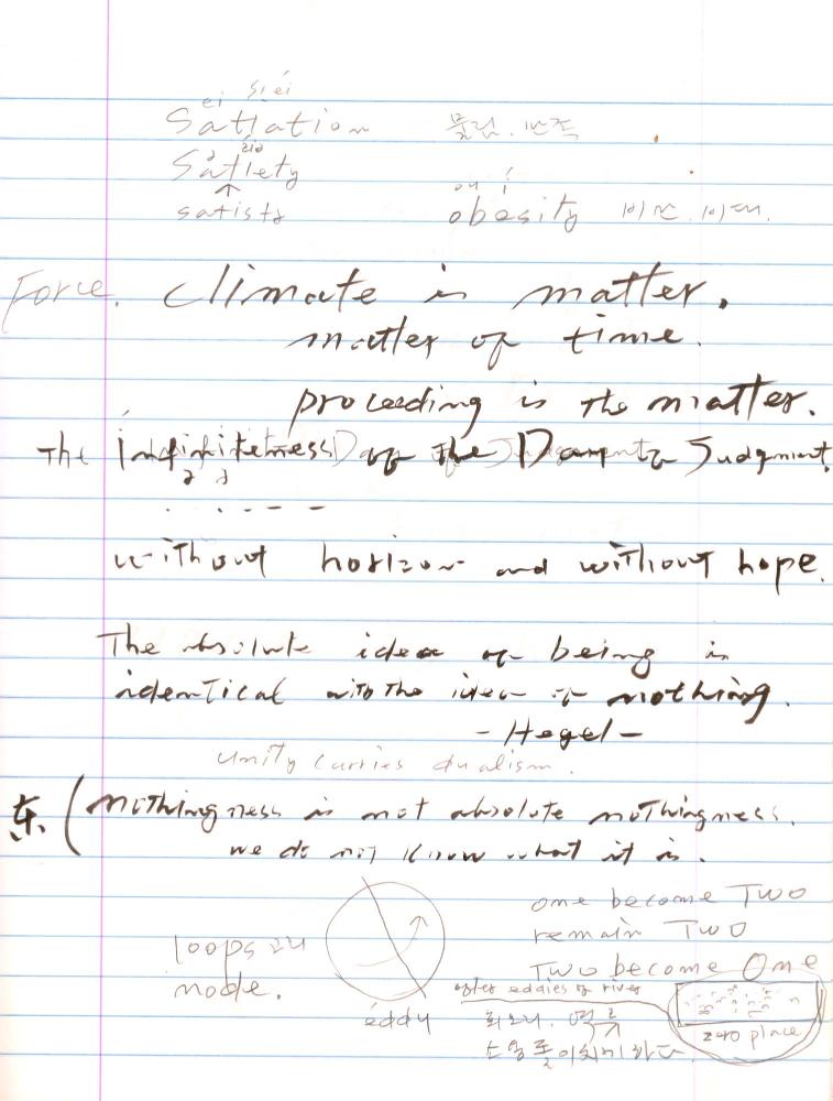 2003년 전후의 김차섭 구상노트 2