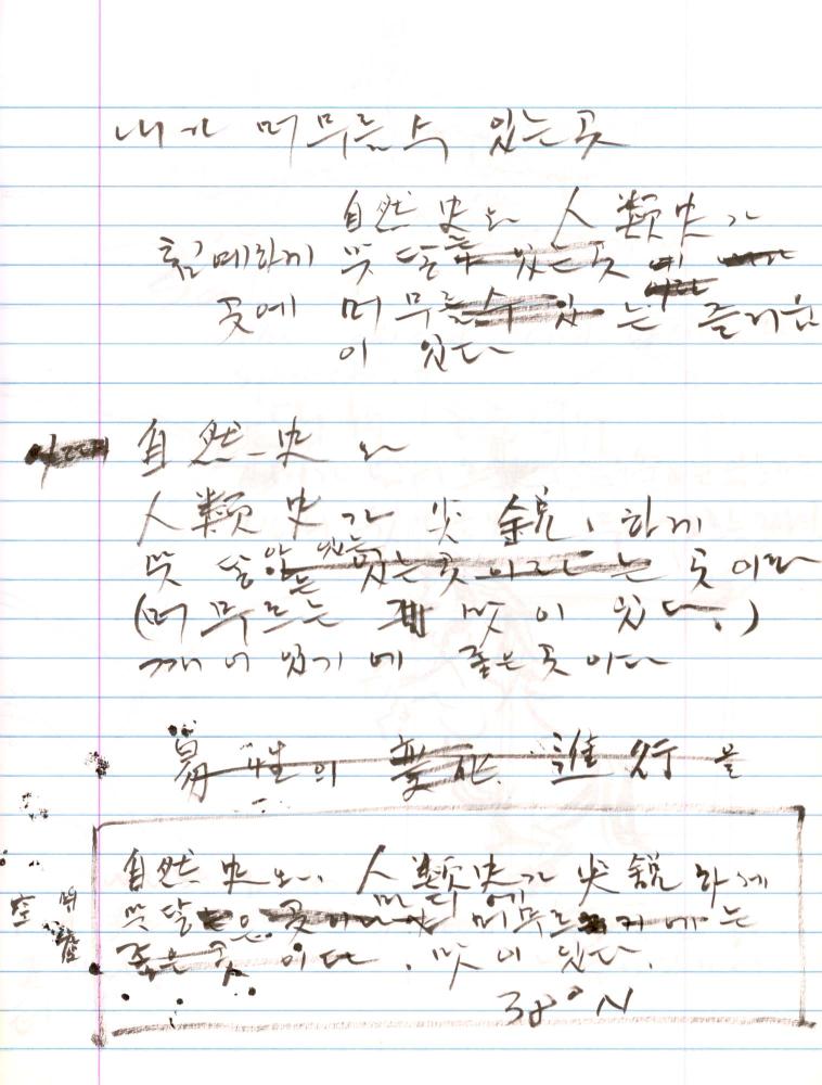 2003년 전후의 김차섭 구상노트 2