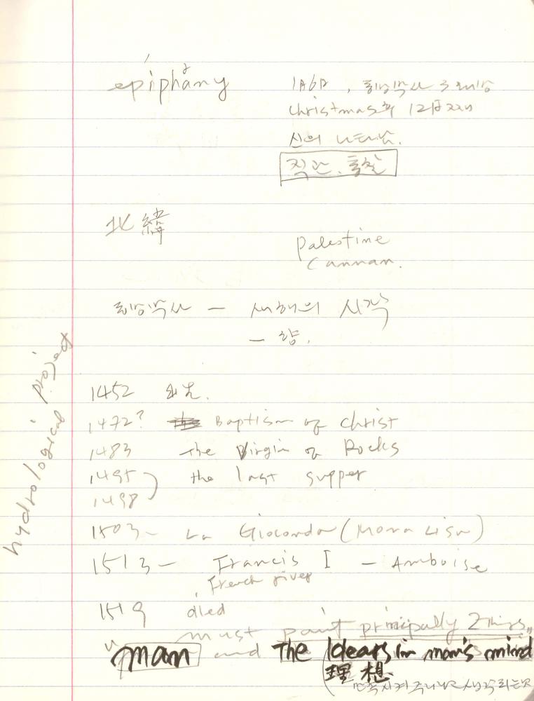 1999년 김차섭 구상노트 3