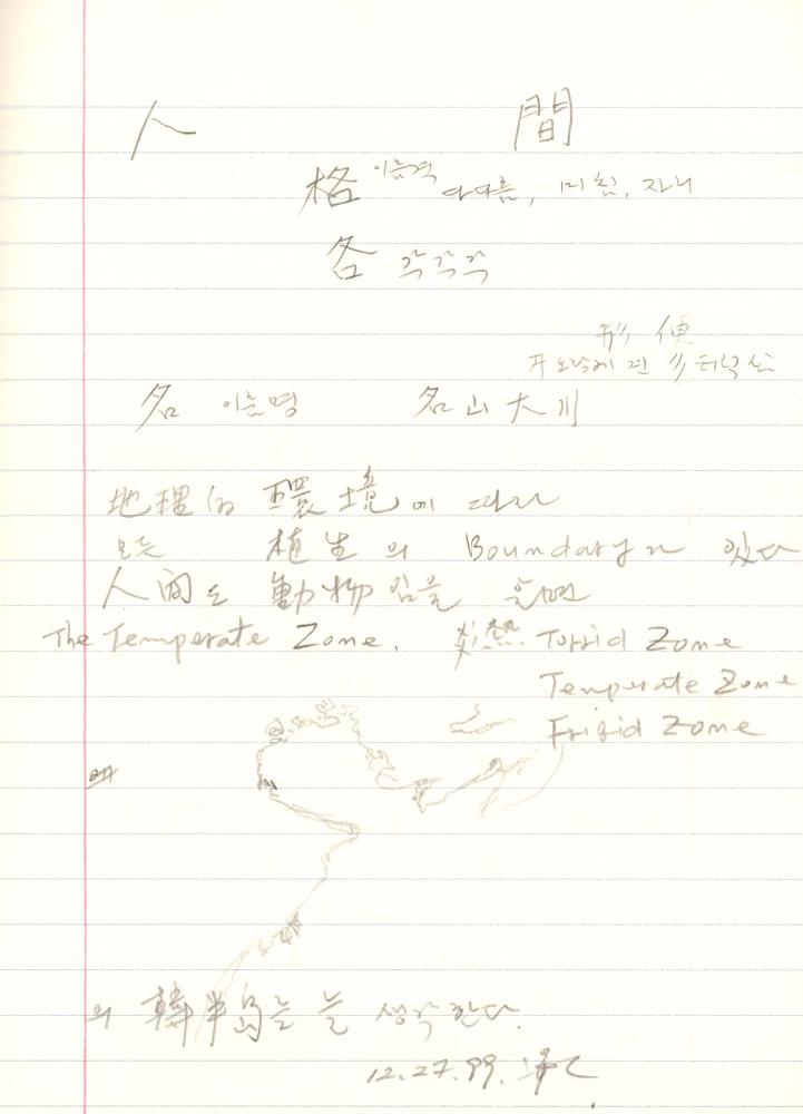 1999년 김차섭 구상노트 3