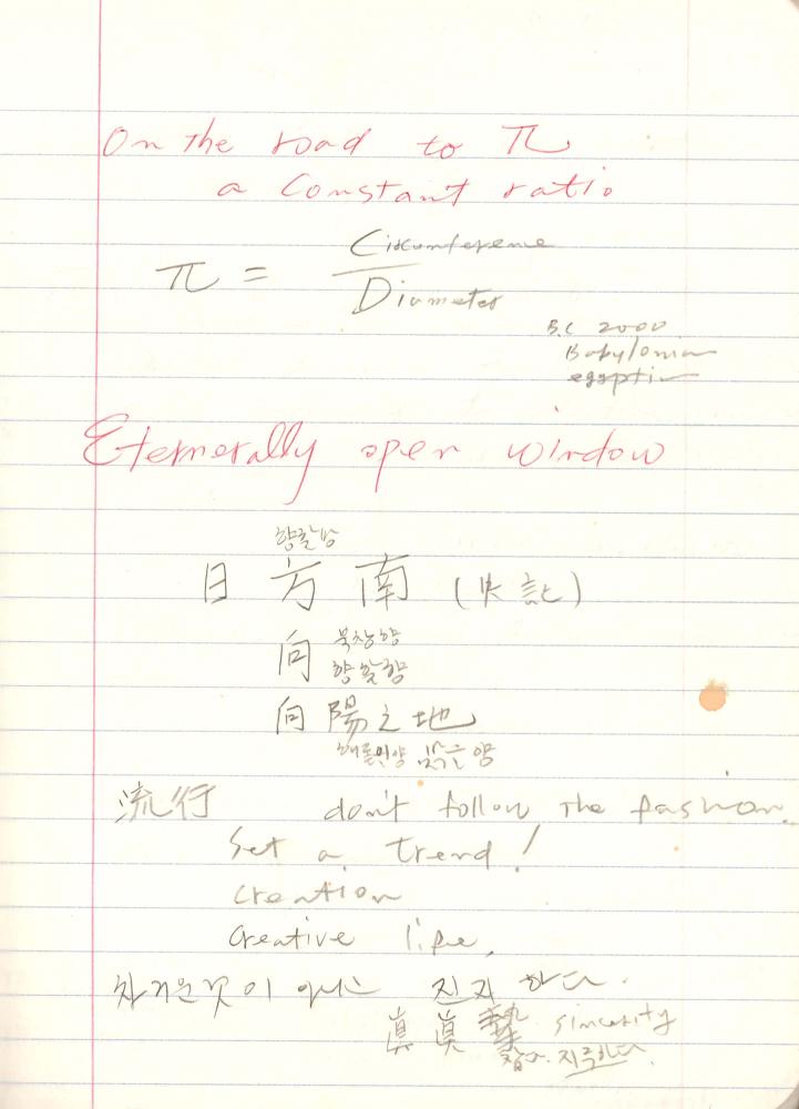 1999년 김차섭 구상노트 3