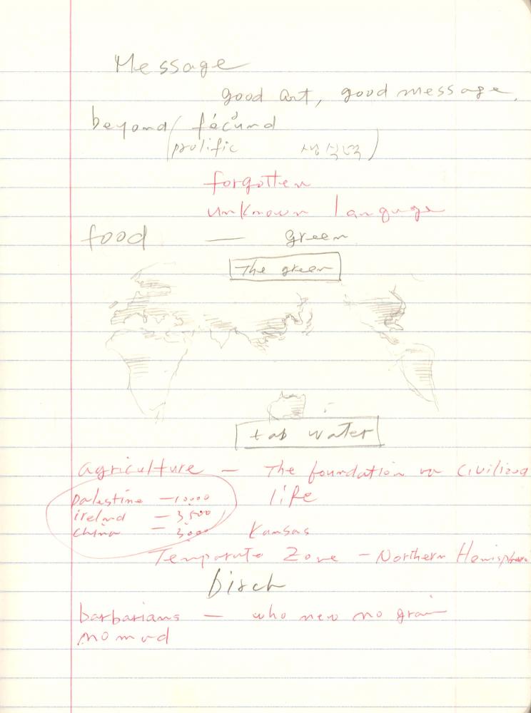 1999년 김차섭 구상노트 3