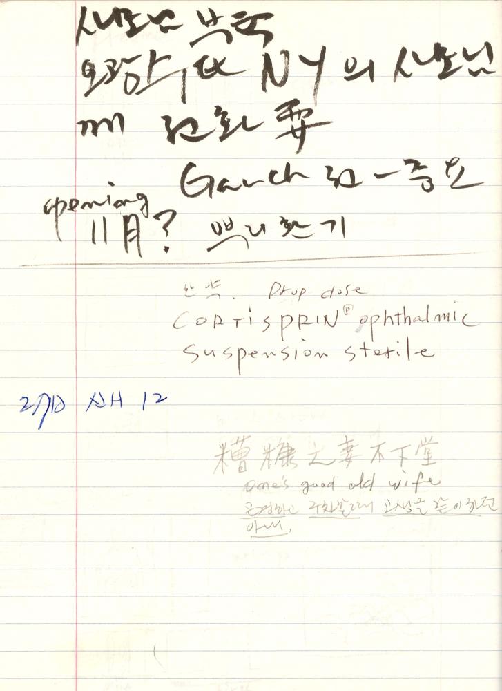 1999년 김차섭 구상노트 3