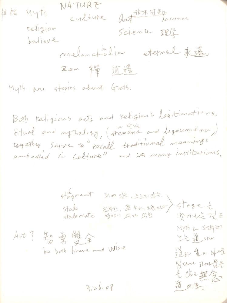 2008년 전후의 김차섭 구상노트