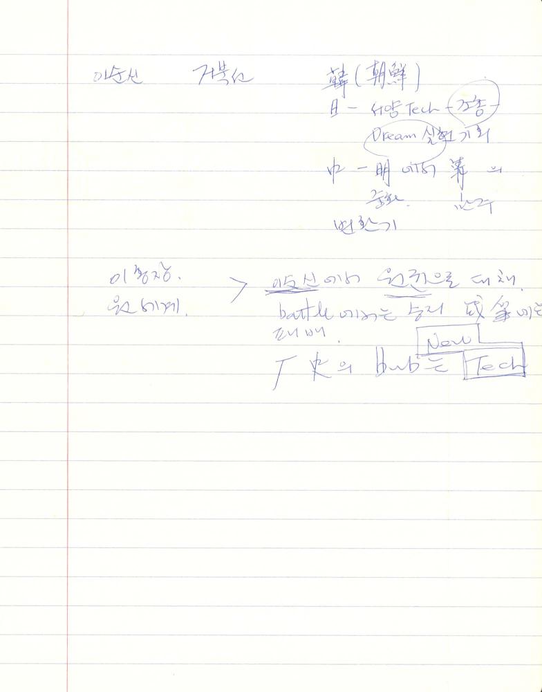 1999년 김차섭 구상노트 5