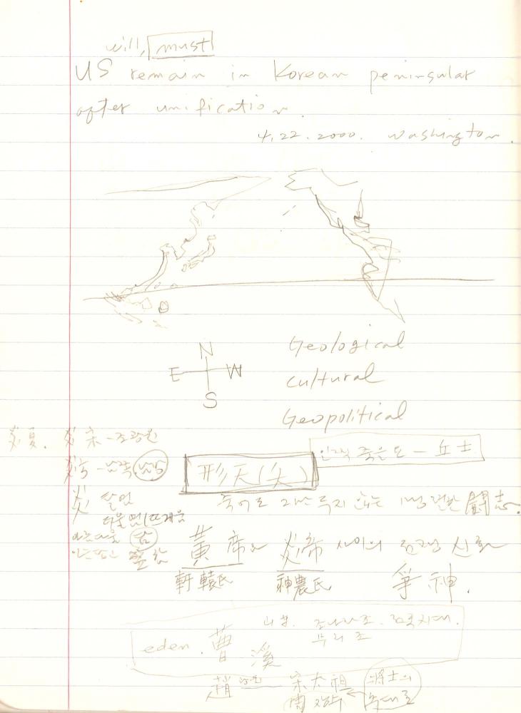 1999년 김차섭 구상노트 5