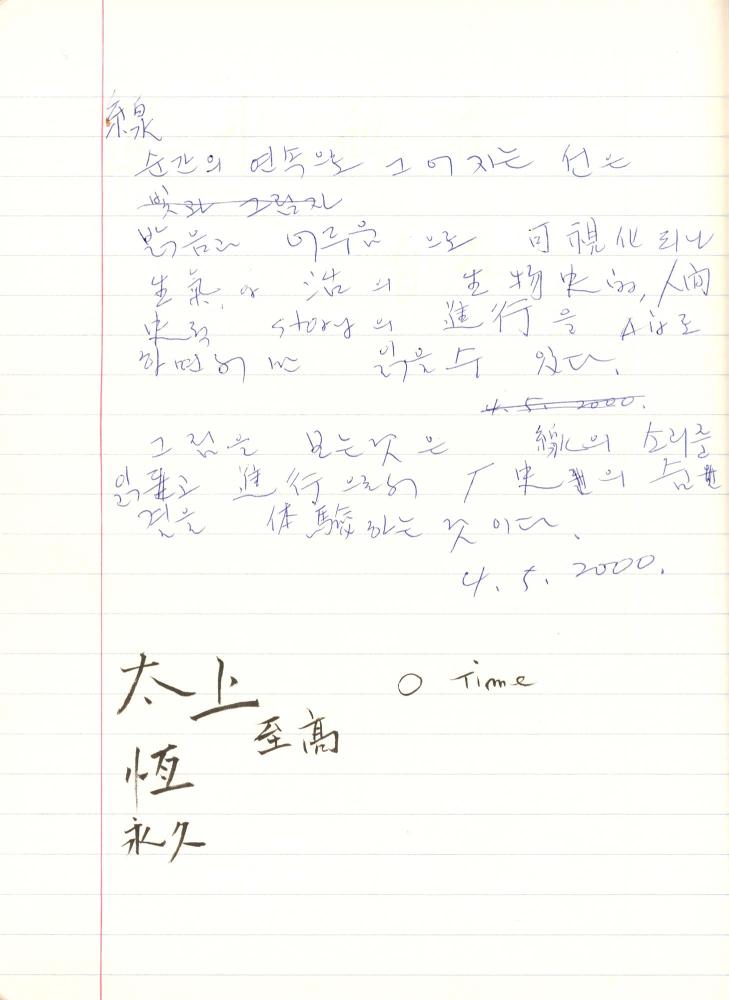 1999년 김차섭 구상노트 5