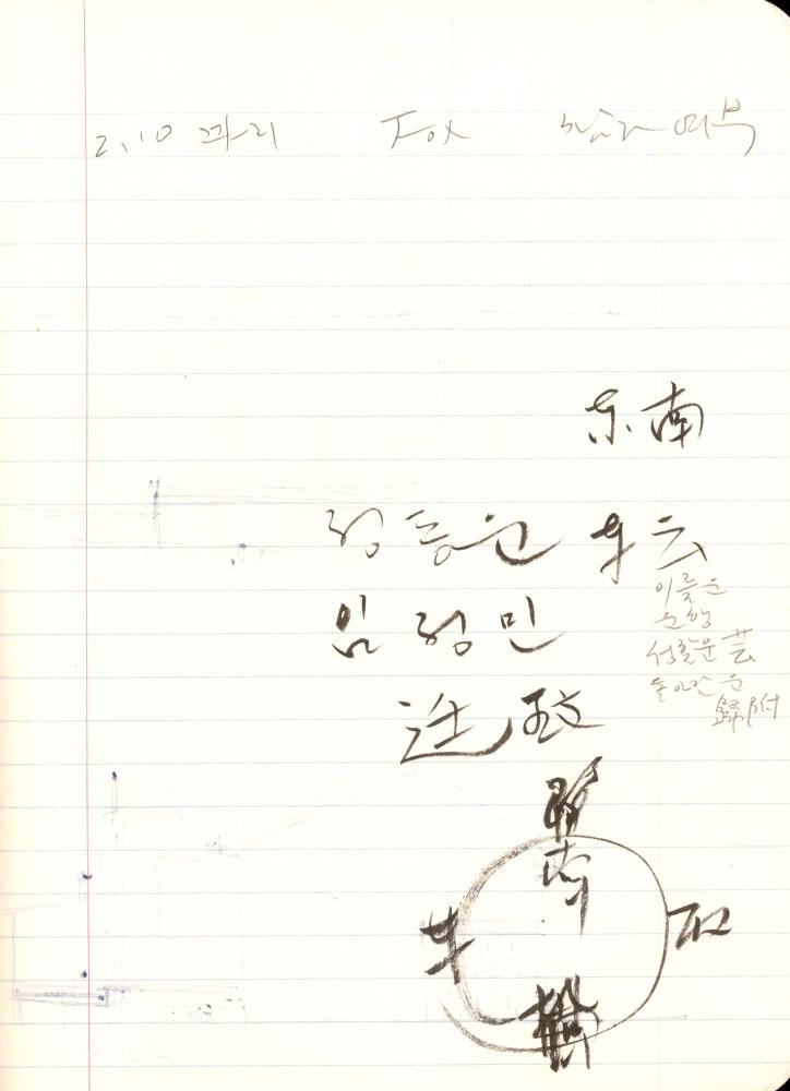 1999년 김차섭 구상노트 5