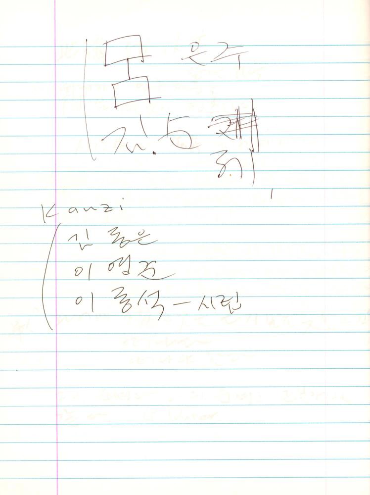 2000년 김차섭 구상노트 2