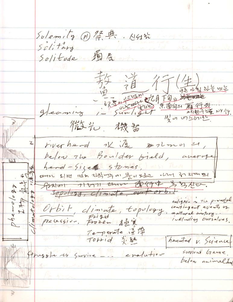 2005년부터 2006년까지 김차섭 구상노트