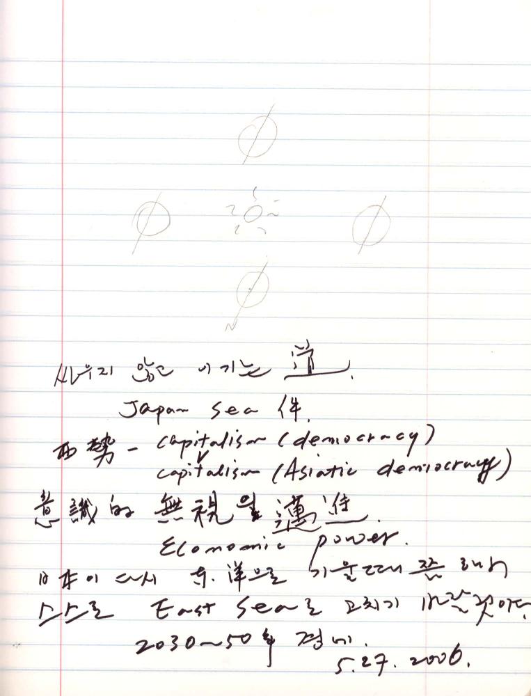 2005년부터 2006년까지 김차섭 구상노트